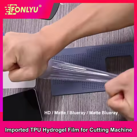FONLYU Pelicula Hidrogel Film Imported Hydrogel Hydro dipping Sheet TPU Soft Matte Privacy Blue Suns