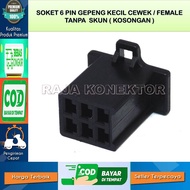 SMALL BLACK 6 PIN MOTORCYCLE CABLE SOCKET FOR WOMEN - SOCKET - CABLE SOCKET - 6 PIN - CABLE SOCKET -