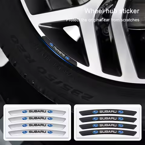 4Pcs Aluminum Car Badge Wheel Hub Rims Decor Stickers Emblem For Subaru XV BRZ WRX STI Forester Asce