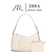 ZBRA Bag Women's Bag Manza Cream Women's Shoulder Bag Free Wallet - Cream 8853