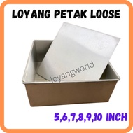 Loyang square loose bottom loyang petak loose acuan loose bottom