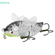 MONS 2PCS Bionic Cicada Lure, with RTreble Hook 7.5cm Length Cicada Fish Catcher, Durable 15.5g with