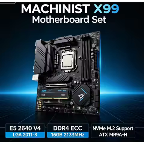 MACHINIST X99 MR9A-H Motherboard Set Intel E5 2640 V4 LGA2011-3 DDR4 ECC 16GB 2133 RAM NVME M.2 ATX 