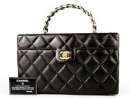 CHANEL Vintage Matrasse 小羊皮 收納袋 化妝包 手提包 [BW33]