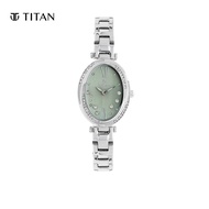 Titan Green Dial Metal Strap Women's Watch 95025SM03