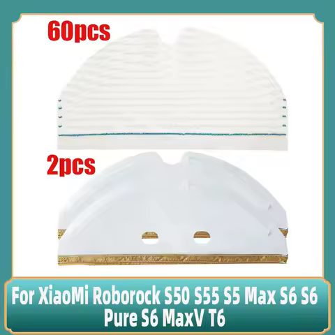 Disposable Mop Cloth Compatible For XiaoMi Roborock S50 S55 S5 Max S6 S6 Pure S6 MaxV T6 Parts Spare