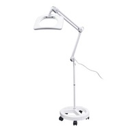 1.8x/3D/190x157mm 大鏡面LED調光檯燈放大鏡 落地輪架式 E066-R