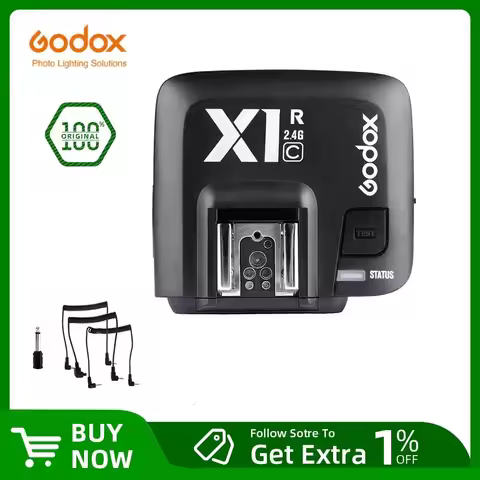 Godox X1R TTL 2.4G Wireless X1R-C X1R-N X1R-S Receiver Compatible X1T-C/N/S XPRO-C/N/S for Canon Nik