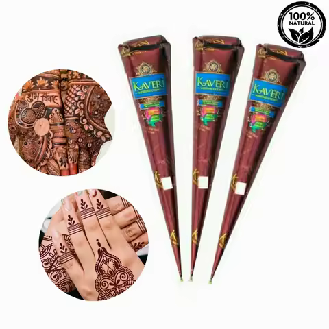 1/3 pcs pure natural organic brown henna cream, brown henna tattoo cream, temporary tattoo, henna ta