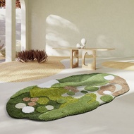 Nordic 3D Lawn Moss Rugs Carpet for Bedroom Living Room Green Forest Raya Decoration Floor Mat Bedsi