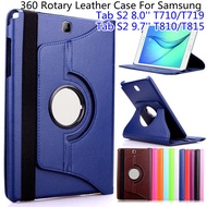 Case For Samsung Galaxy Tab S2 8.0 inch T710 T713 T715 T719 casing Samsung Tab S2 9.7'' T810 T813 T815 T819 Tablet Case 360 Rotating Bracket Flip Leather Cover