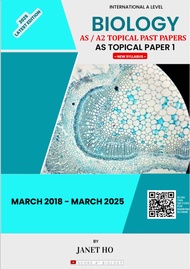 A level BIOLOGY 9700 Topical Question Papers As & A2 (P1 P2 & P4) All question papers with free Answ