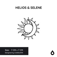 "Helios & Selene" CUDDLEINK Matte Ink Tattoo