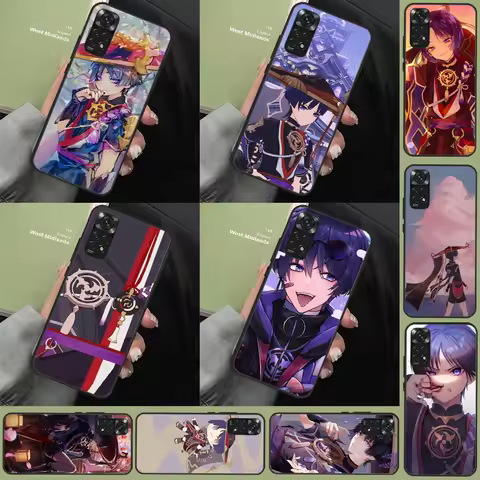 Scaramouche Genshin Impact Funda For Xiaomi Redmi 14C 10C 12C 13C Redmi Note 13 Pro 9 10 11 12 10S 1