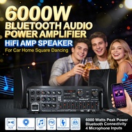 Audio Power Amplifier HiFi Amp Speaker 24V AV Amp bluetooth Speaker Remote Control For Car Home Squa