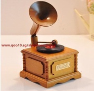 Wood retro gramophone music box music box birthday gift ideas and practical Christmas gift boutique