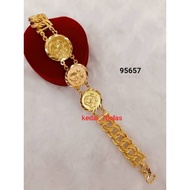 Rantai Tangan / Gelang Dewasa DUIT SYILING COCO cop916 EMAS KOREA Bracelet MURAH