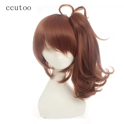 ccutoo Female's Brothers Conflict Ema Asahina Hinata Brown Synthetic Long Hair Cosplay Wigs Clip on 