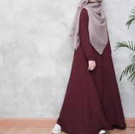 [ Alya ] Promo Baju Gamis Wanita Terbaru Simple Dan Elegan Bahan Ity