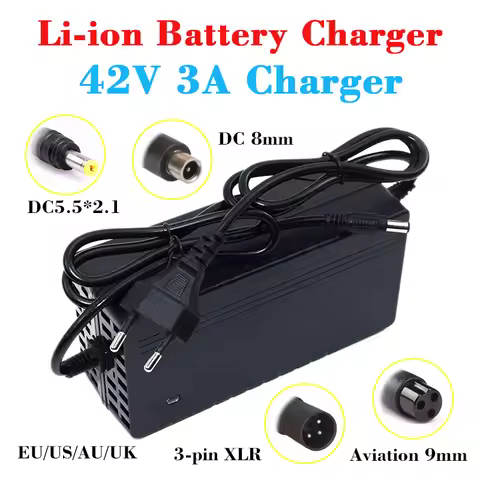 42V 3A lithium battery intelligent charger AC110-220V suitable for 10S 36V 10Ah 20Ah 30Ah lithium-io