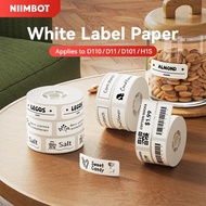 Niimbot D11/D110/D101/H1S Thermal Label 12-15mm Name Sticker White Label Paper Sticker