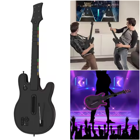 Wireless Guitar Controller 2.4G Wireless PC Guitar Controller Console Gamepad for PS3 PS4 PC Guitar 