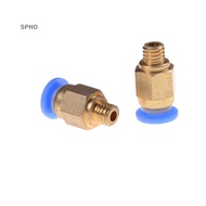 SPHO 1pcs PC4-M6 PNEUMATIC STRAIGHT FITTING 4mm OD tubing M6เครื่องพิมพ์ RepRap 3D