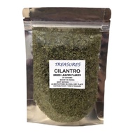 Treasures Cilantro Leaves Flakes - Dried Coriander/Wansoy - 100% Pure From India(20g)With Free Spoon