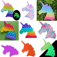 Pop It Unicorn Foxmind Sensory Fidget Toy Macaron Rainbow Unicorn Pop It Hot Push Bubble Fidget Toys