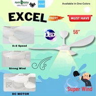 Alpha ALKOVA EXCEL LED 3B 56 inches DC Remote Control Ceiling Fan kipas siling