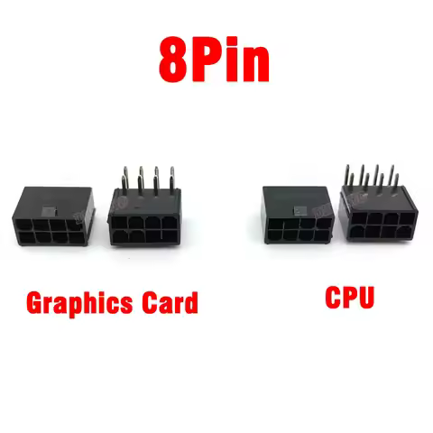 10Pcs 8 Pin Connector Power Motherboard CPU Graphics Card Socket Straight Pin Socket 4.2mm Spacing 5