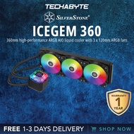 SilverStone Technology IceGem 360 | 360mm High-Performance ARGB AIO Liquid Cooler with 3 x 120mm ARG