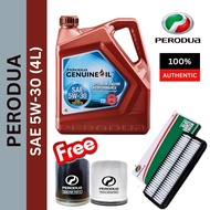(70011008 RED)Perodua 5W30 4L+O/Filter(R02)+A/Filter (BZ030)-Myvi 1.3/1.5 (05-17) & Alza Semi Synthe