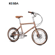 Kosda KOSDA 73.3cm Ultra-Light Aluminum Alloy Small Student Adult Shift Gear Curved Handlebar City Road Bike