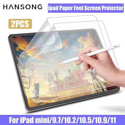 2Pcs iPad Paper Feel Screen Protector for Apple iPad Air11 13 M3 M2 A16 2025 iPad Pro 11 10.2 7/8/9t