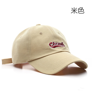 CqiuKeu帽子春秋日系百搭棉鸭舌帽女夏防晒遮阳帽潮男户外运动休闲棒球帽 米色字母棒球帽