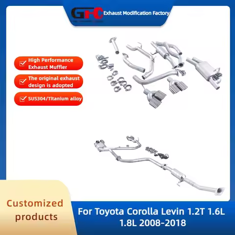 GFC Catback Valvetronic Exhaust Pipe for Toyota Corolla Levin 1.2T 1.6L 1.8L 2008-2018 High-Performa