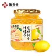 恒寿堂 蜂蜜柚子柠檬茶 水果茶蜜炼果酱500g 柚子果味冲饮饮品 搭配早餐麦片