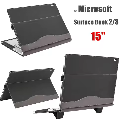 Laptop Cover for 15" Microsoft Surface Book 2 3 Folio Case Stand Sleeve Bag for Surface Book 3 15 In