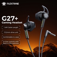 หูฟังเกมมิ้งแบบมีสาย PLEXTONE G27 หูฟังสำหรับเล่นเกมใหม่ล่าสุด 2025, ขนาดลำโพงใหญ่ 13.2 มม., หูฟังสำ