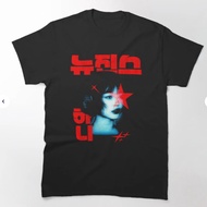 Kpop NewJeans Hanni Merch T-Shirt Tee Women Summer NewJeans Short Tshirt Cotton Top