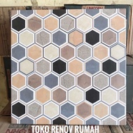 keramik 40x40 hexagon (doff-mate)/ keramik lantai kamar mandi/ keramik