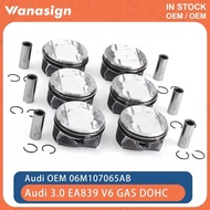 Engine Pistons & Rings Set 84.51mm Fit 3.0 L For Audi VW Touareg A6 Q7 Q8 S4 S4 B9 S5 B9 3.0L EA839 