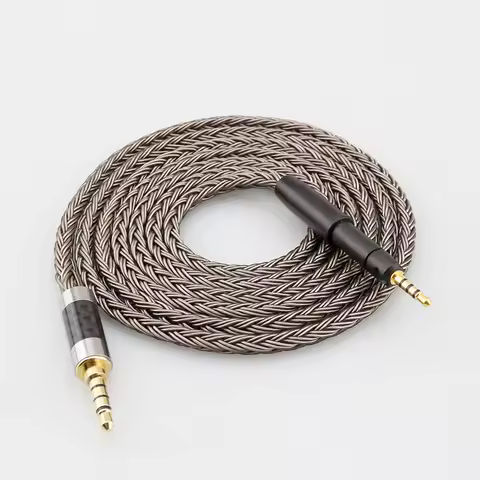 HIFI 16 Core Grey Silver Plated Earphone Cable For Sennheiser HD599 HD569 HD 560S HD559 hd560s