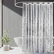 Kuber IndustriesTM 0.20mm PVC AC Transparent Curtain in Coin 3D Design (Width-54 Inches X Height-84