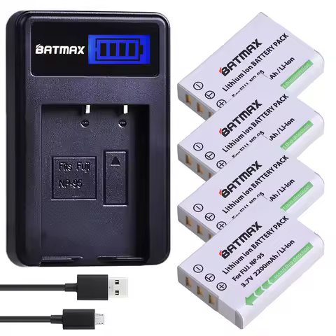 Batmax 2200mAh NP-95 Battery NP 95 NP95 Bateria +LCD USB Charger for Fujifilm X30 X100 X100S X100T X
