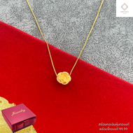 สร้อยคอเงินชุบทอง+จี้ทองแท้ 99.99 น้ำหนัก 0.1-0.12กรัม ชาร์มทองแท้  ได้ทั้งเซ็ต มีใบรับประกันทองฟรีกล่อง jewelry