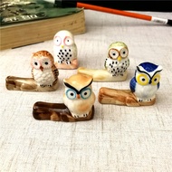 Owl chopstick holder small animal creative ceramic ornaments household chopstick holder chopstick holder pen holder