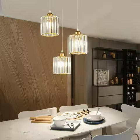 Modern Pendant Light Indoor K9 Led E27 Crystal Chandelier Luxury Ceiling Lamp Bedroom Living Room Di