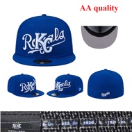 AA quality baseball cap, New Era 59FIFTY, Kansas City Royals MLB, dark blue, sun protection, hip-hop
